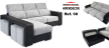 sofa chaise longe com puffs e arrumação