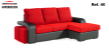 sofa chaise longue reversivel com puffs